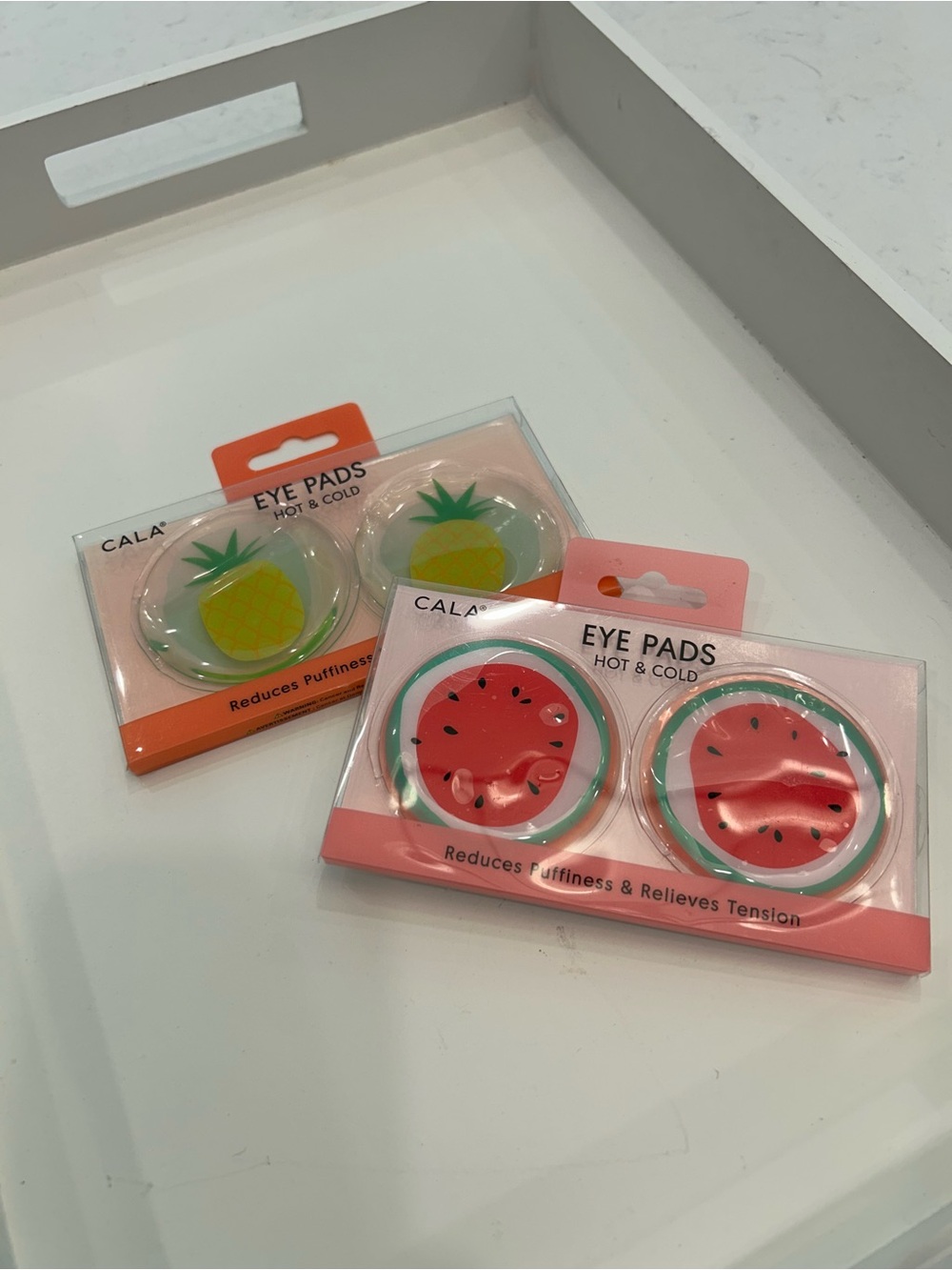 Pineapple & Watermelon Hot & Cold Eye Pads - Pink & Green-C